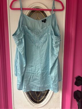 torrid Light Blue Lace-Trim Chemise plus size 2 2X